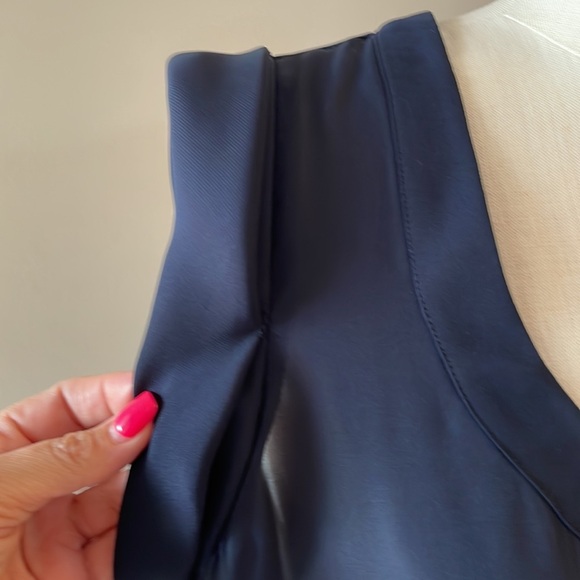 UK STYLE French Connection semi sheer tunic top sleeveless bugle beads bottom M - Picture 3 of 12